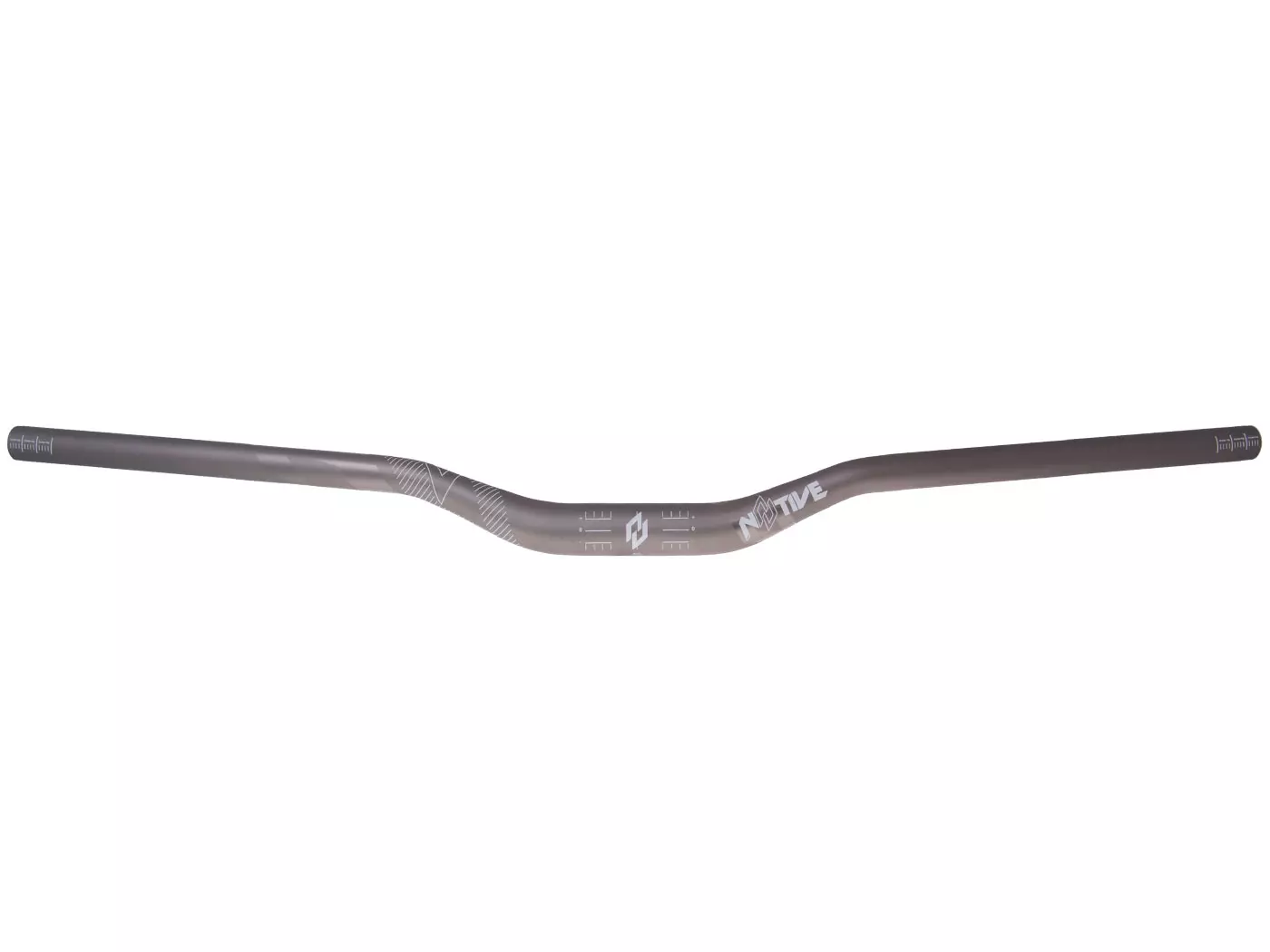 N8tive Handlebar AL7075 780x31.8, 30mm Rise, 5° Up-, 7° Backsweep - Grey