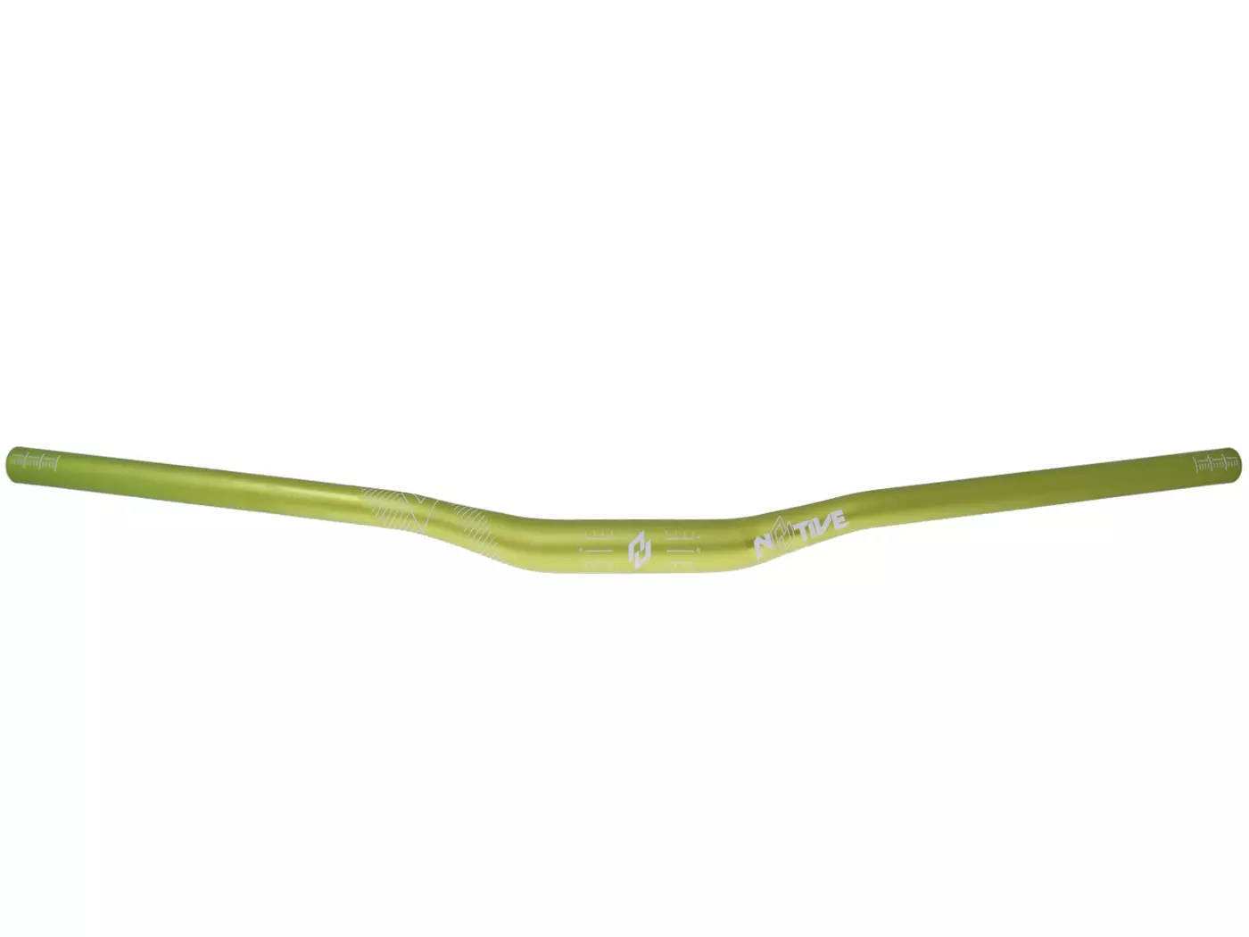 N8tive Handlebar AL7075 740x31.8, 20mm Rise, 5° Up-, 7° Backsweep - Green