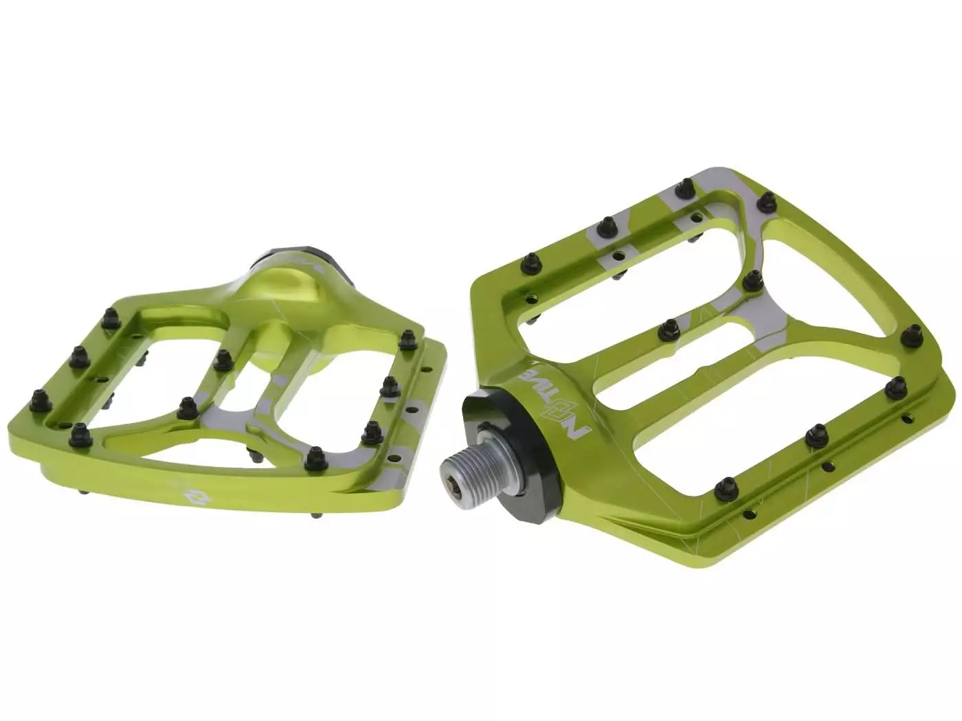 Buy now: N8tive Flat Pedal NOAX V.1 Cold Forged - Green N8tive Flat Pedal NOAX V.1 Cold Forged - Green