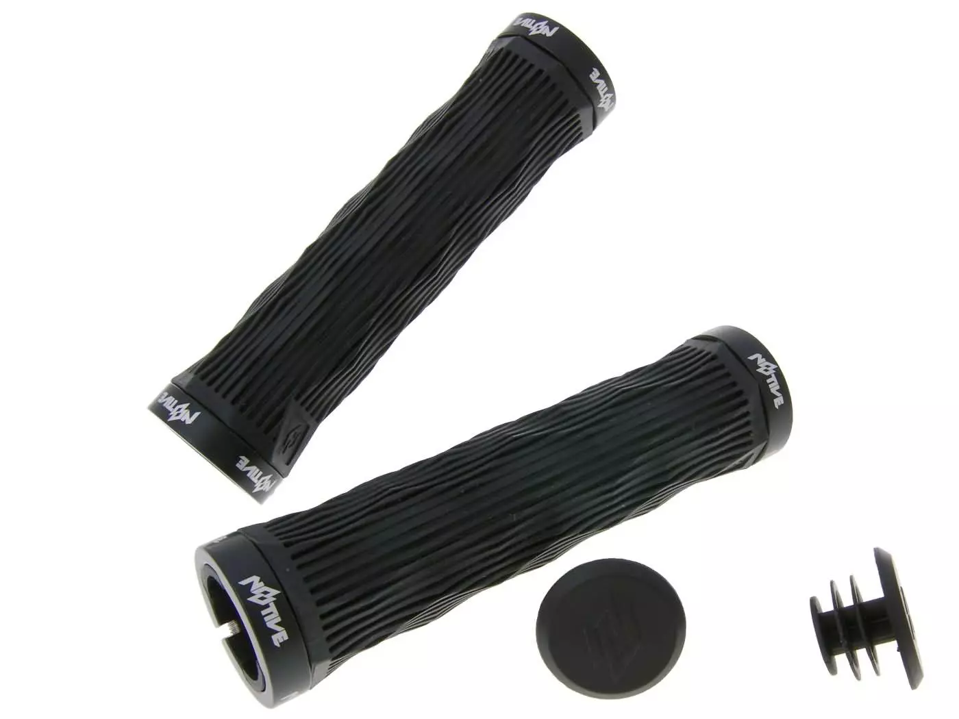 Buy now: N8tive Double Lock-on Grip Set GEO 130mm - Black N8tive Double Lock-on Grip Set GEO 130mm - Black