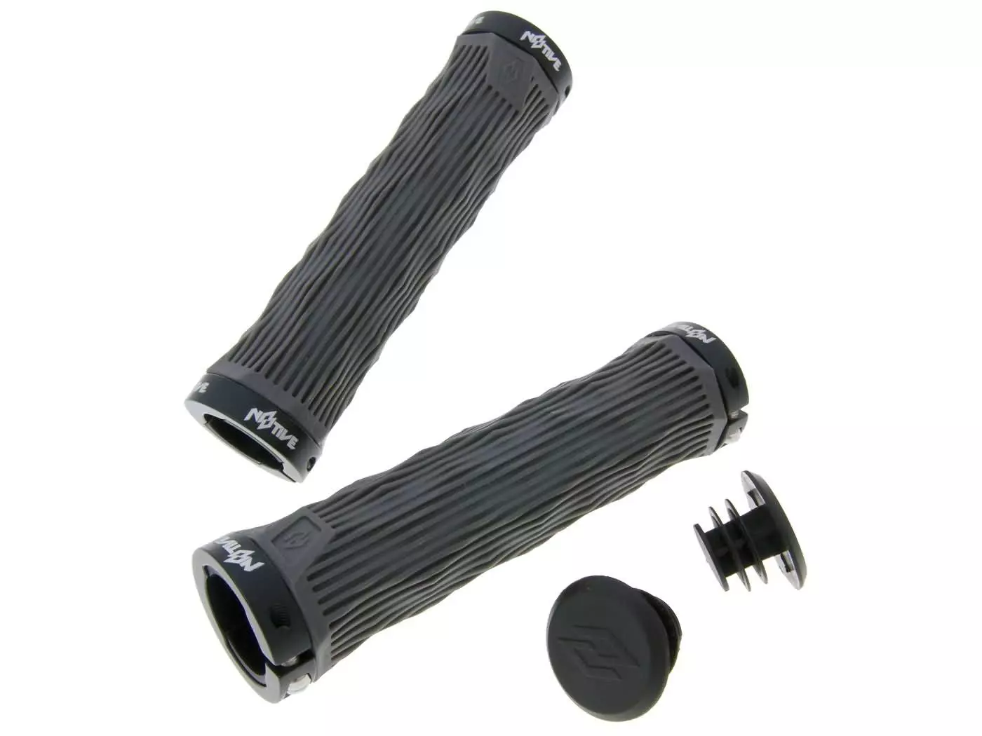 Buy now: N8tive Double Lock-on Grip Set GEO 130mm - Grey N8tive Double Lock-on Grip Set GEO 130mm - Grey