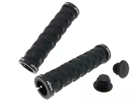 N8tive Double Lock-on Grip Set ROCK 130mm - Black