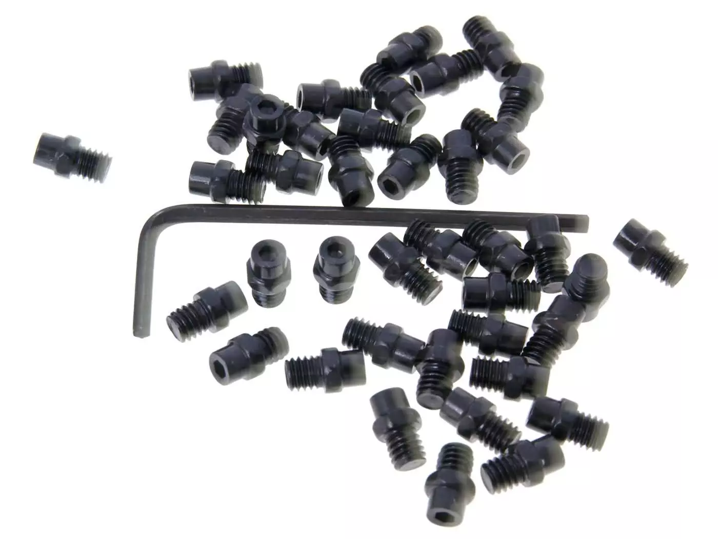 N8tive Spare Pin Set Steel M4x4 40 Pcs Flat - Black