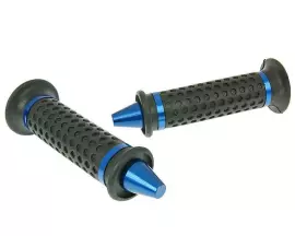 Handlebar Rubber Grip Set Cone Shaped Blue