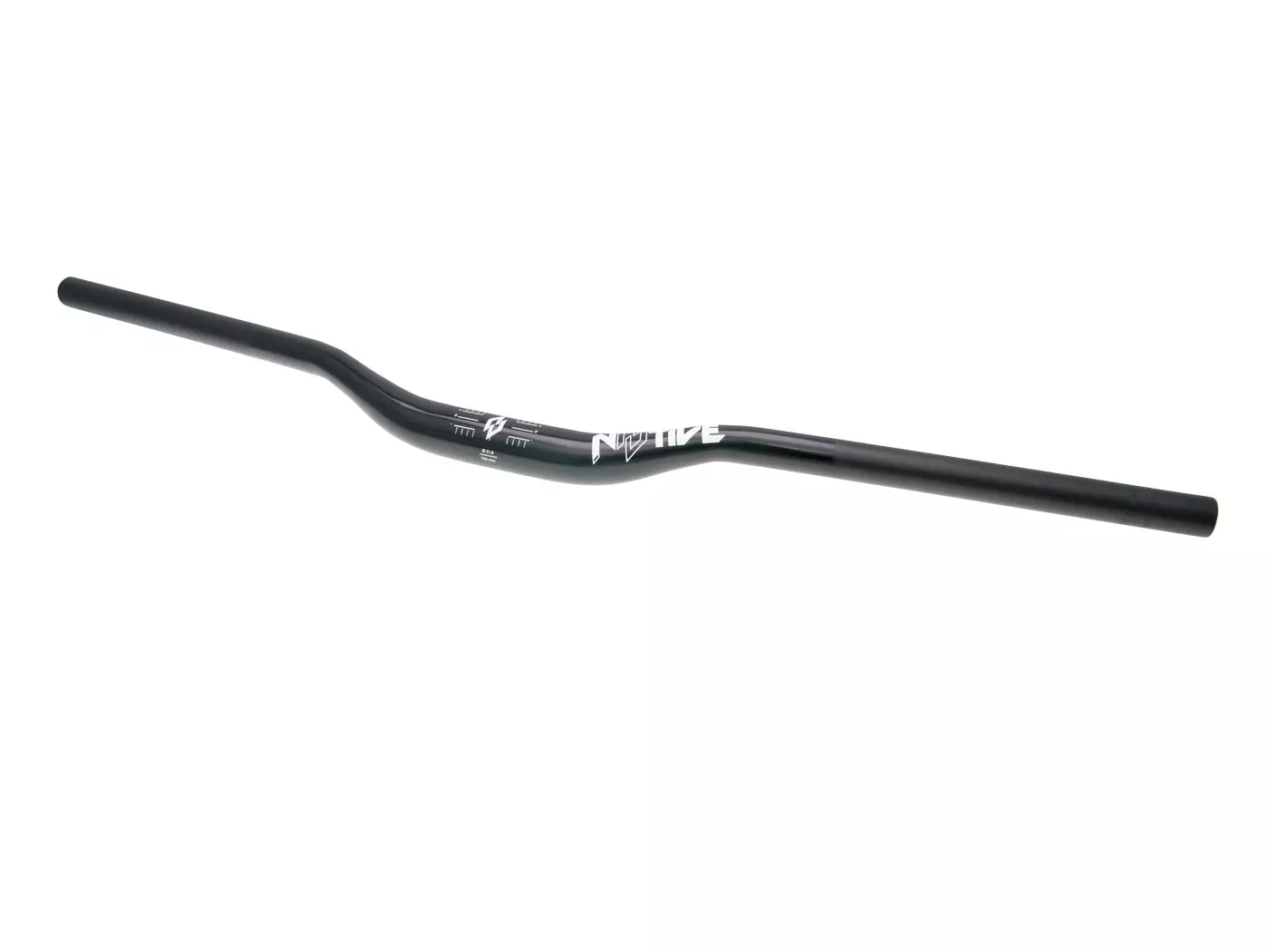 Buy now: N8tive Handlebar AL6061 760x31.8, 25mm Rise, 5° Up-, 9° Backsweep - Black N8tive Handlebar AL6061 760x31.8, 25mm Rise, 5° Up-, 9° Backsweep - Black