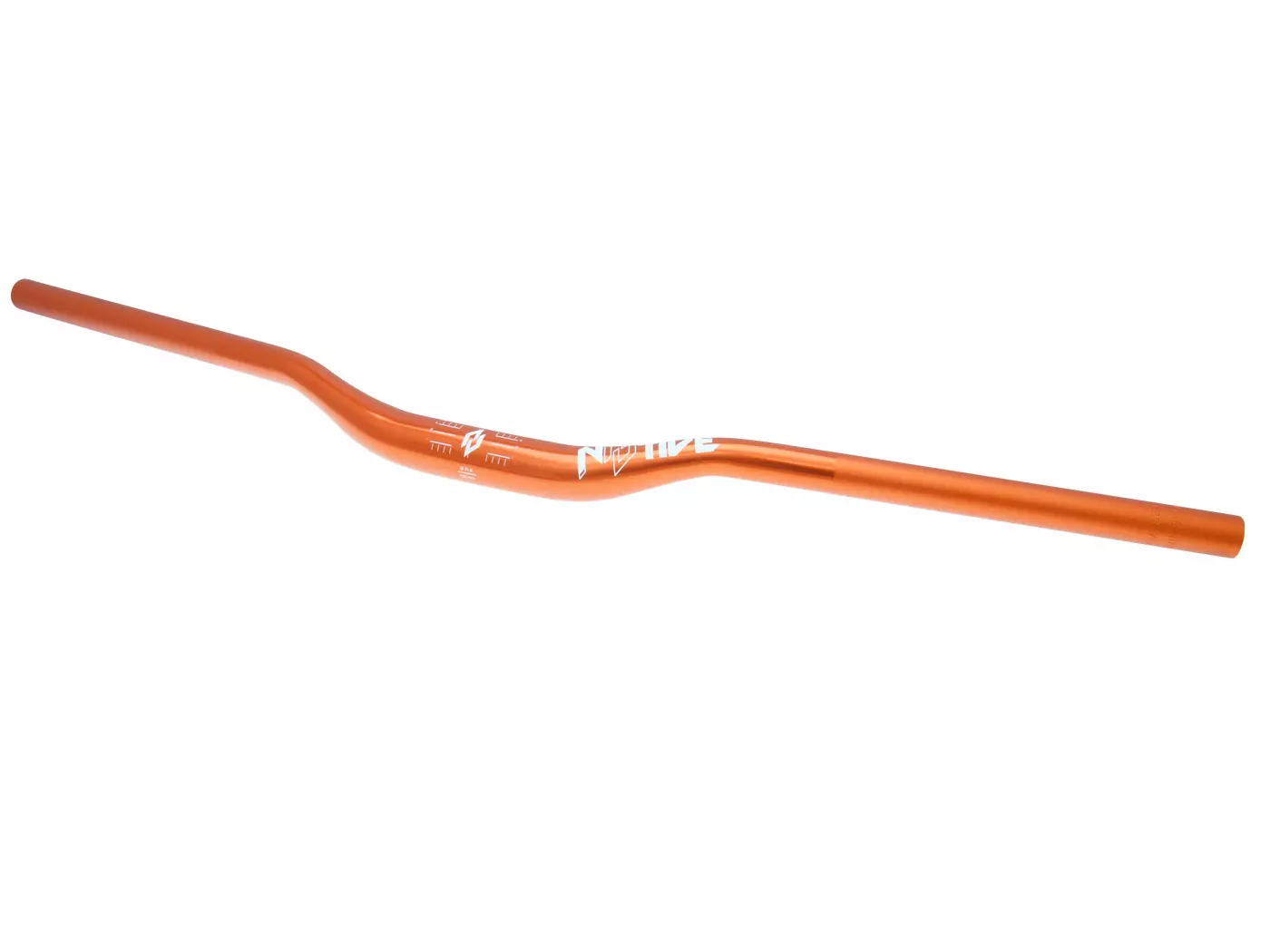 Buy now: N8tive Handlebar AL6061 760x31.8, 25mm Rise, 5° Up-, 9° Backsweep - Orange N8tive Handlebar AL6061 760x31.8, 25mm Rise, 5° Up-, 9° Backsweep - Orange