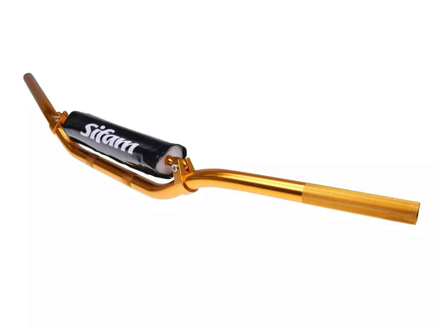 MX Handlebar With Cross Brace And Pad Anodized Aluminum Gold-look - 22mm