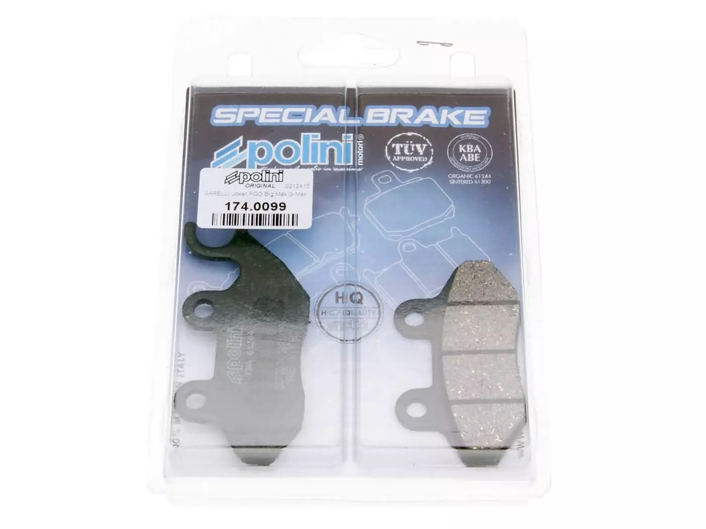 Brake Pads Polini Organic For PGO SYM TGB