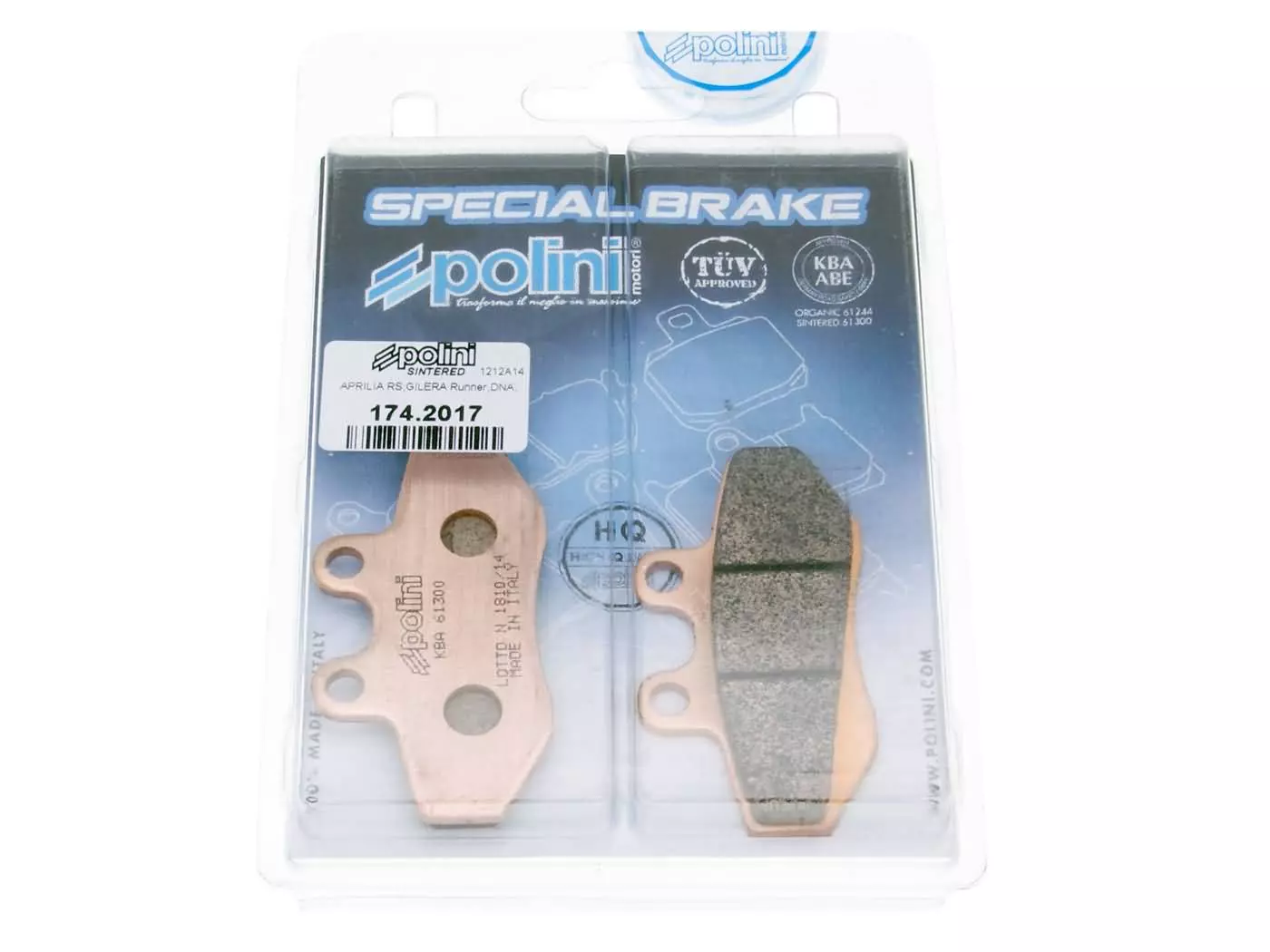 Brake Pads Polini Sintered For Aprilia Gilera MBK Yamaha