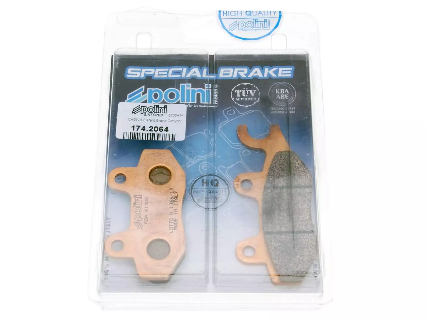 Brake Pads Polini Sintered For Kymco, Yamaha, Hyosung