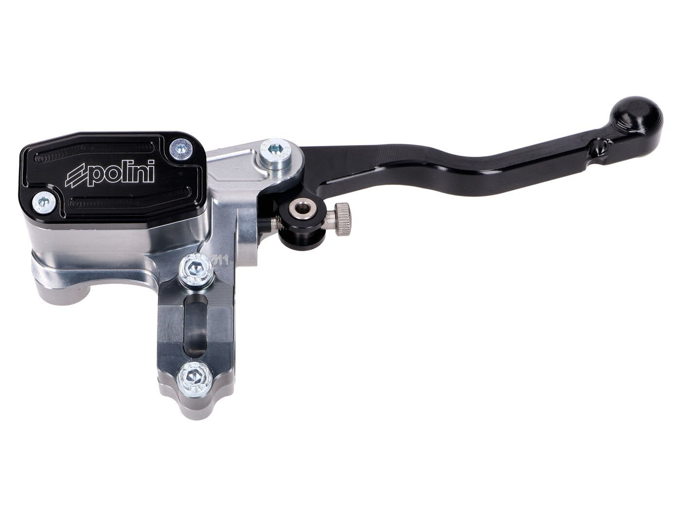 Brake Pump / Brake Cylinder Polini Front (right) Piston D=11mm With Handbrake Lever For Yamaha Aerox 50cc LC 2004- MBK Nitro 50cc LC 1996- Piaggio Zip 50cc LC 1996