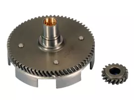 Primary Transmission Gear Up Kit With Clutch Basket Polini 18/67 For Vespa PK, Special, XL 50, 75