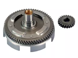 Primary Transmission Gear Up Kit With Clutch Basket Polini 22/63 For Vespa PK, Special, XL 75, 100