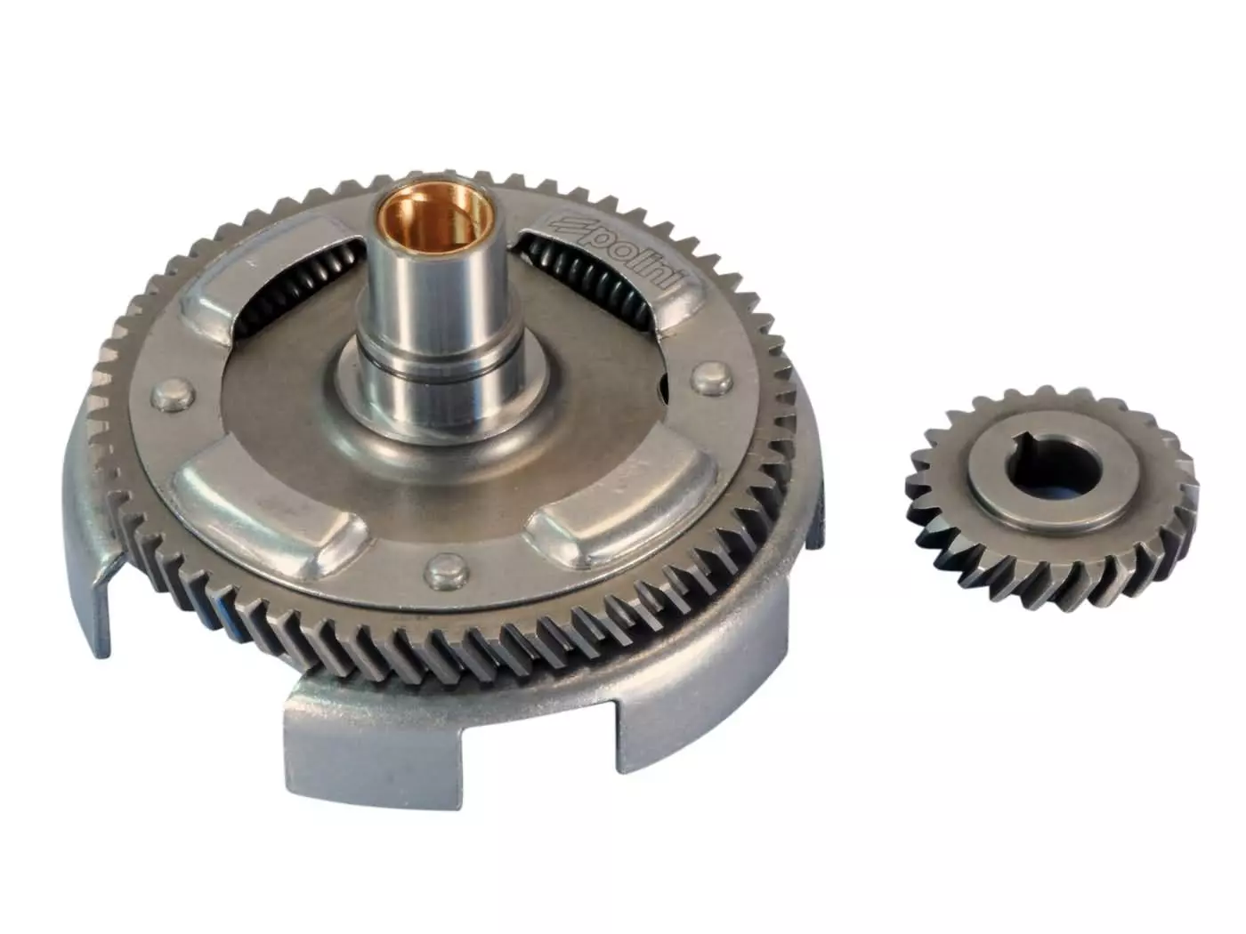 Primary Transmission Gear Up Kit With Clutch Basket Polini 24/61 For Vespa ETS, PK, Primavera ET3, XL, 125