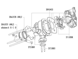 Cylinder Gasket Set Polini Evolution 50cc For Peugeot Horizontal LC
