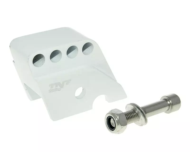 Shock Extender CNC 4-hole Adjustable Mounting White For Piaggio