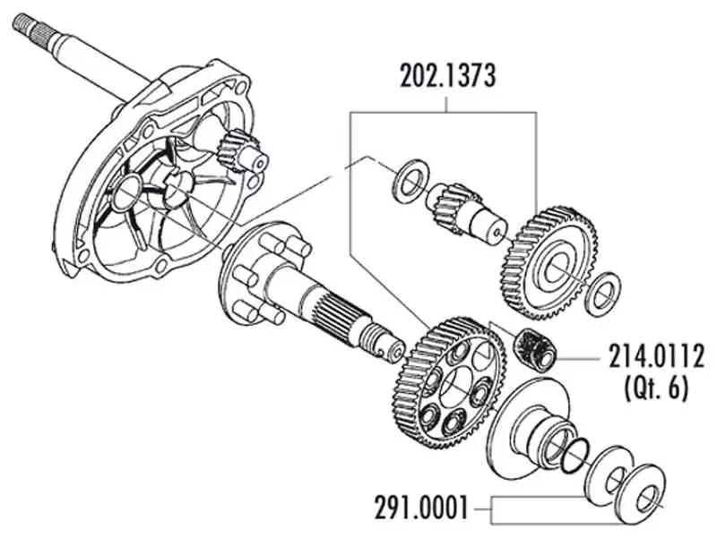 Rubber Dampers Polini Flexible Coupling - 6 Pieces