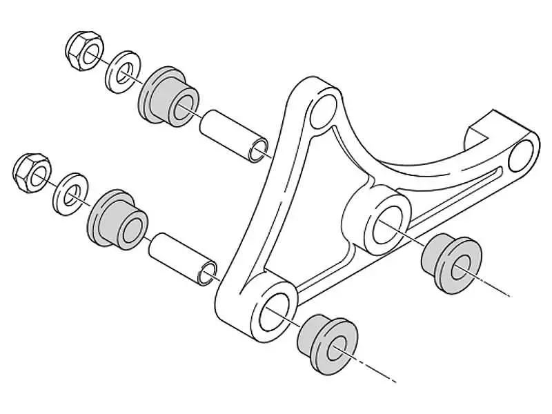 Exhaust Bracket Polini Big Evolution TWD For Piaggio