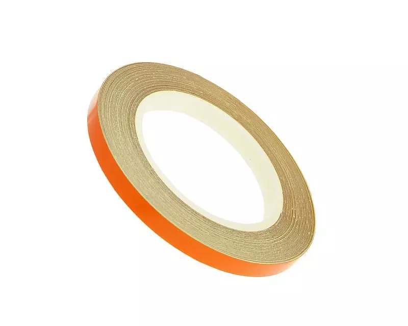 Reflective Wheel / Rim Stripe 5mm Width - Orange - 600cm Length