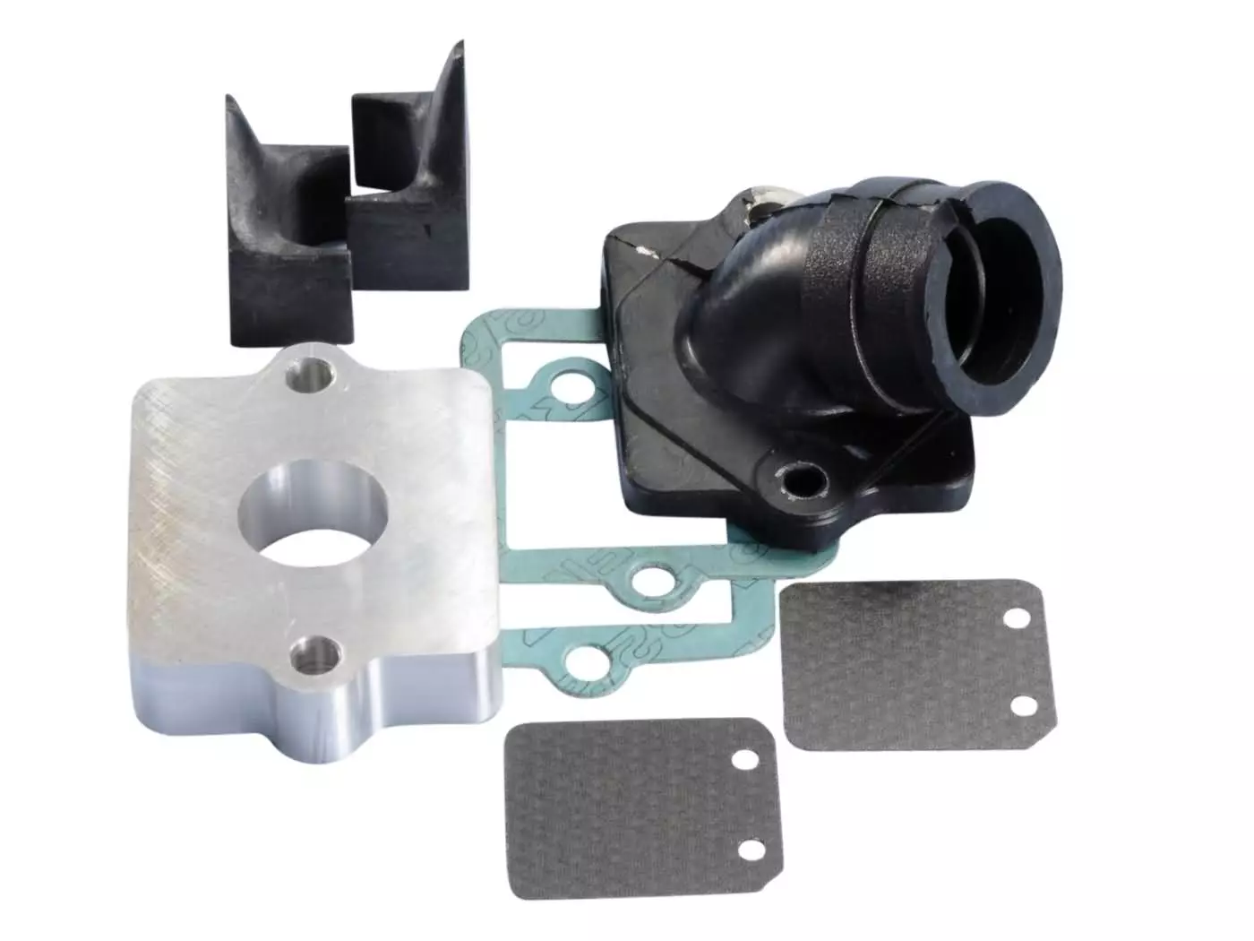 Buy now: Intake Manifold Polini Evolution 19/28mm W/ Spacer For Peugeot Horizontal Intake Manifold Polini Evolution 19/28mm W/ Spacer For Peugeot Horizontal