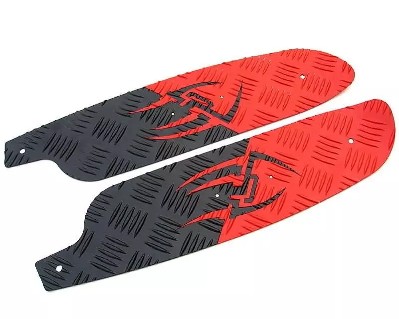 Foot Plates Opticparts DF Style 16 Red / Black Aluminium For Jetforce