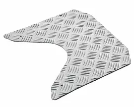 Foot Plate Opticparts DF Checkered Aluminium For Italjet Formula 50