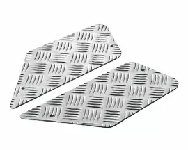 Foot Plates Opticparts DF Checkered Aluminium For CPI, Keeway