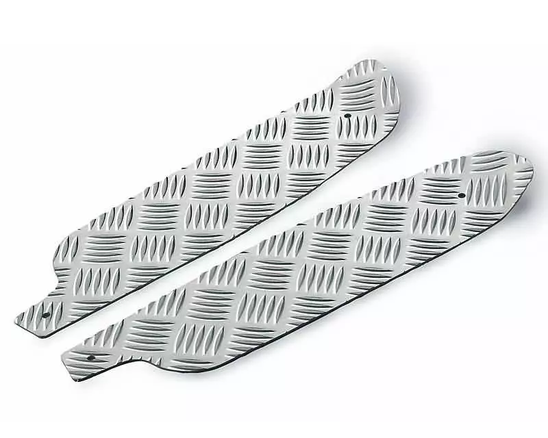 Foot Plates Opticparts DF Checkered Aluminium For Peugeot Jetforce