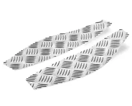 Foot Plates Opticparts DF Checkered Aluminium For Gilera Runner (08/05-)