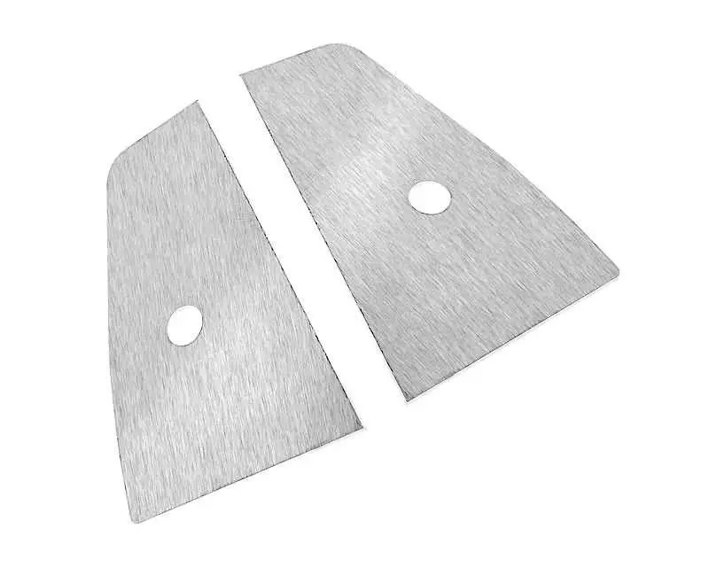 Pillion Foot Plates Opticparts DF Satin Stainless Steel For Peugeot Speedfight 1+2