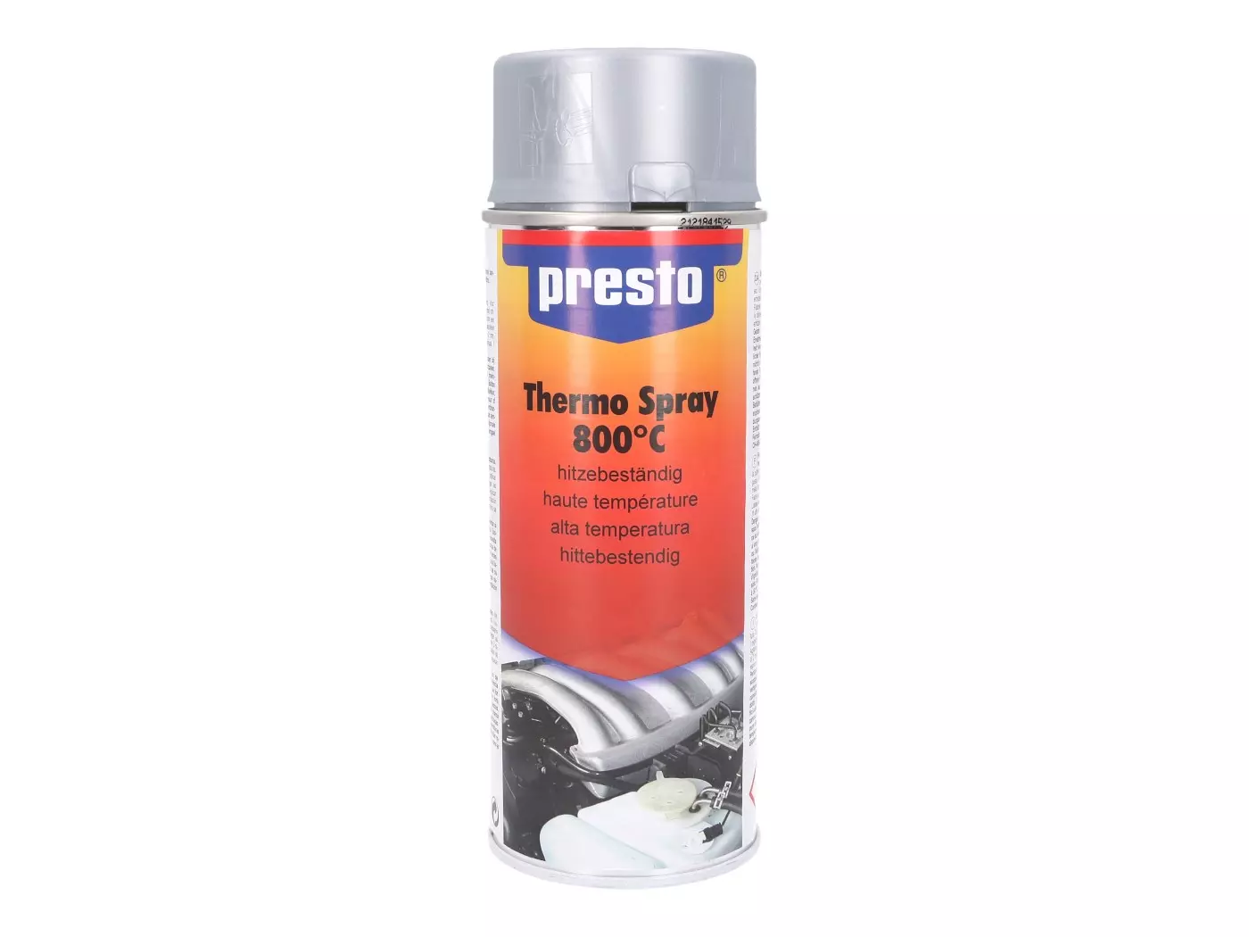 Thermo Spray Paint Presto Metallic Silver 800°C 400ml