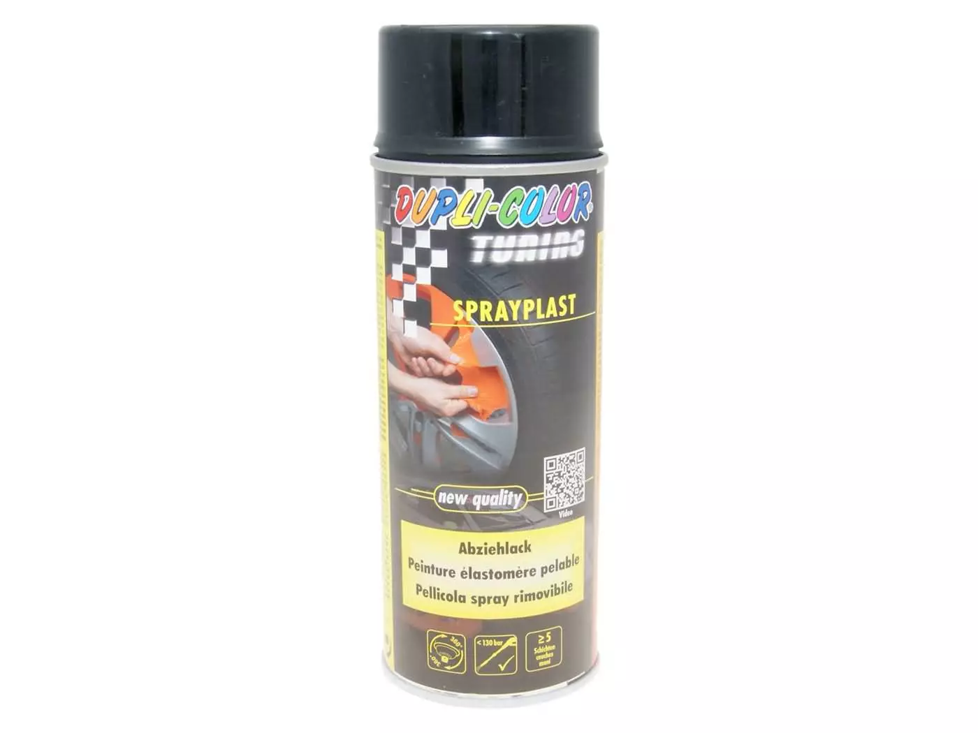 Buy now: Strippable Lacquer Dupli-Color Sprayplast Black Glossy 400ml Strippable Lacquer Dupli-Color Sprayplast Black Glossy 400ml