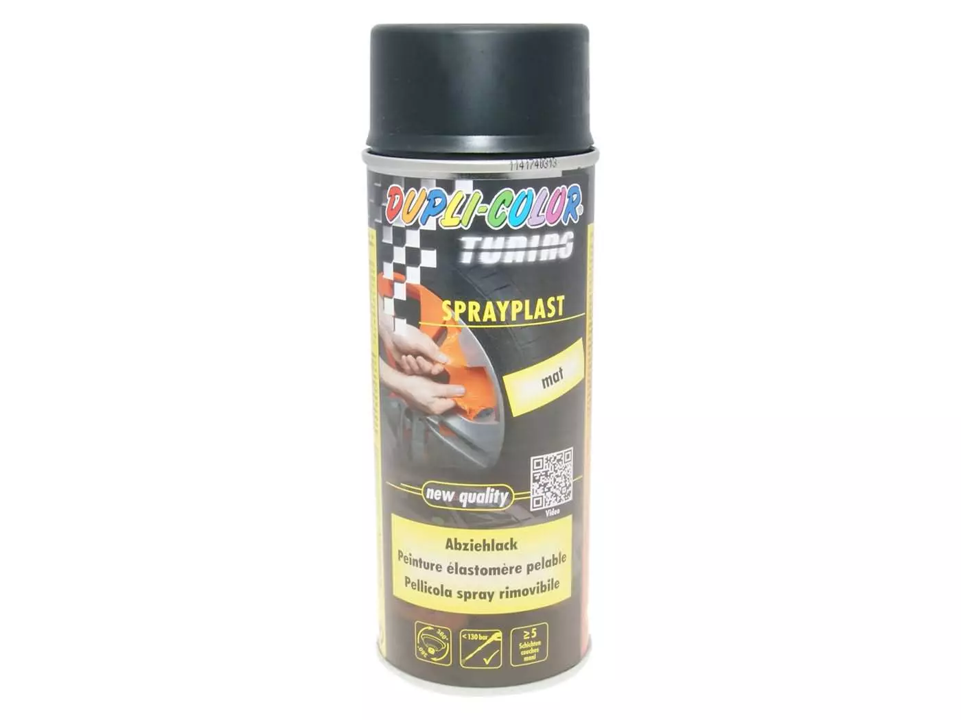 Buy now: Strippable Lacquer Dupli-Color Sprayplast Black Mat 400ml Strippable Lacquer Dupli-Color Sprayplast Black Mat 400ml
