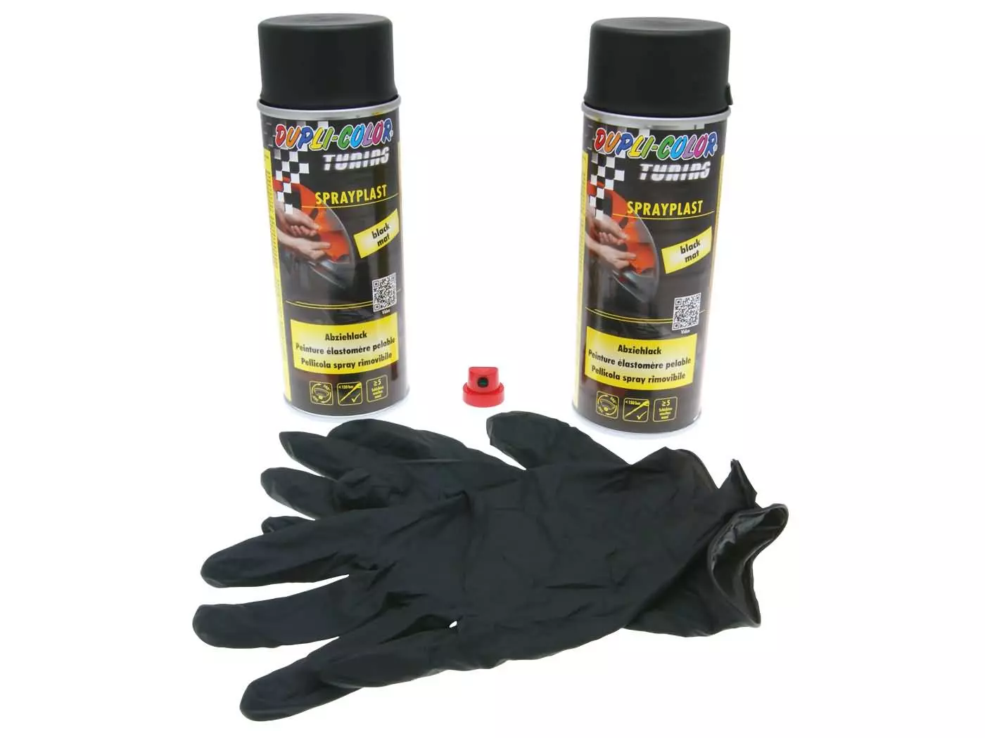 Buy now: Strippable Lacquer Set Dupli-Color Sprayplast Black Mat 2x400ml Strippable Lacquer Set Dupli-Color Sprayplast Black Mat 2x400ml