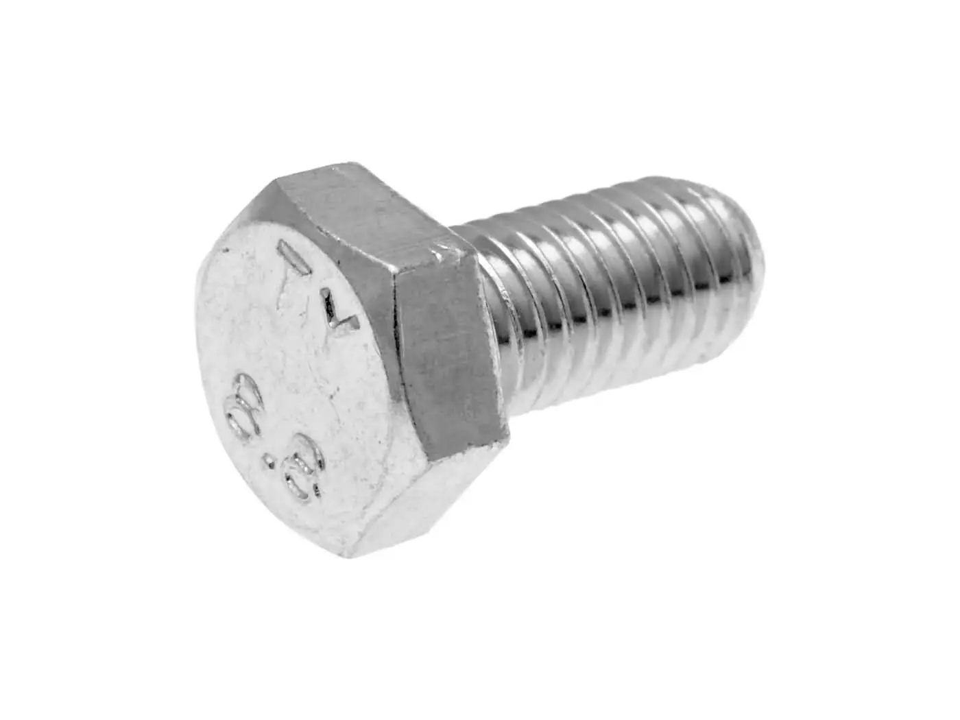 Hex Cap Screws / Tap Bolts DIN933 M8x16 Full Thread Zinc Plated Steel (50 Pcs)