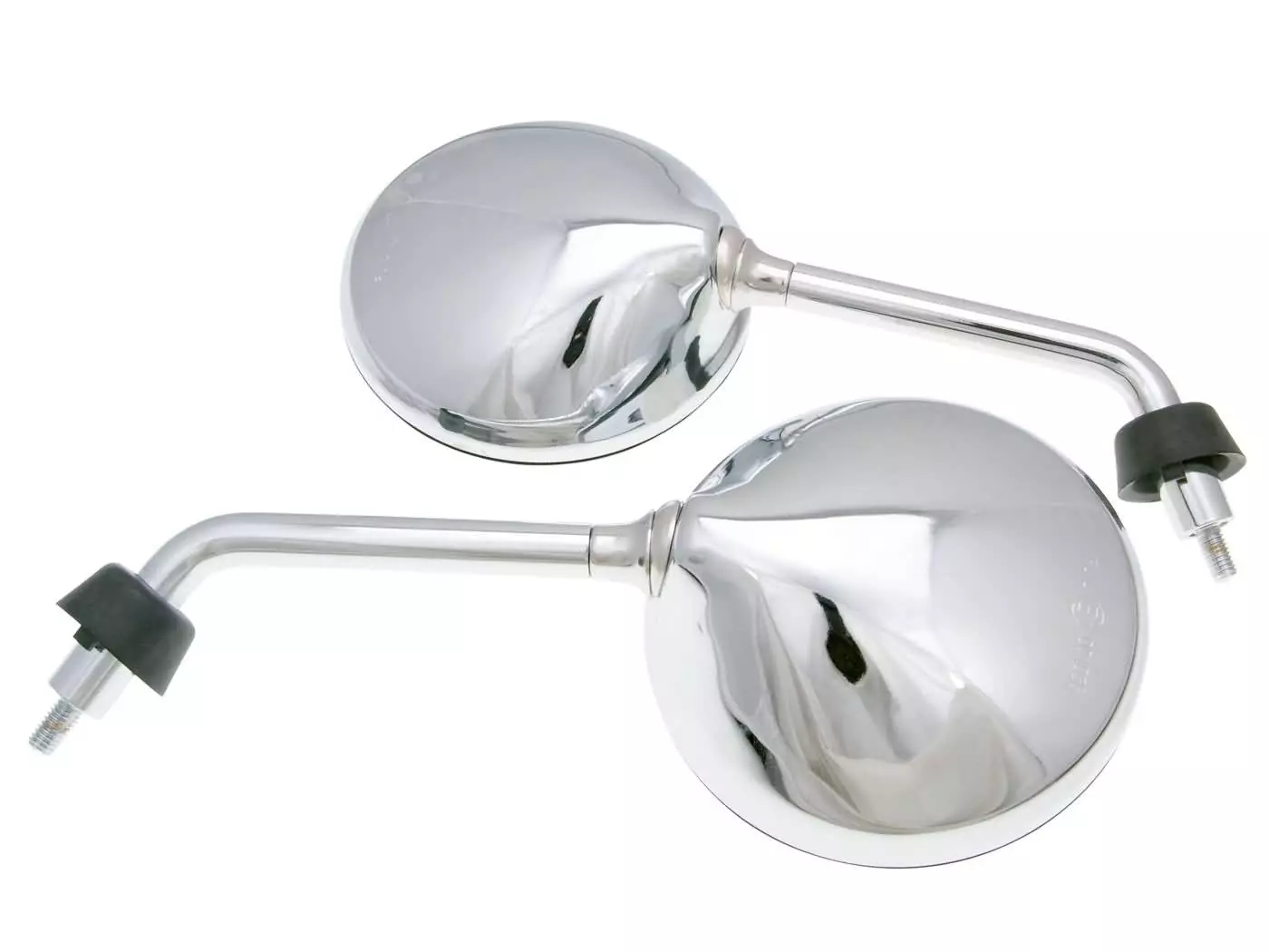 Mirror Set M8 Chrome Short Version Right-hand Thread For Vespa GTS, GTV, LXV, LX, S, Primavera, Sprint