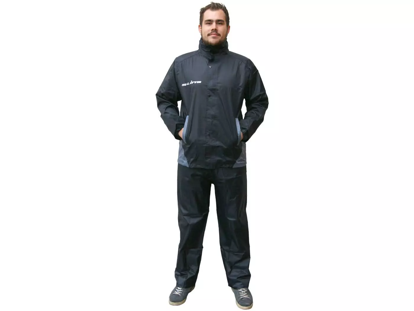 Rain Suit S-Line Black 2-piece - Size L