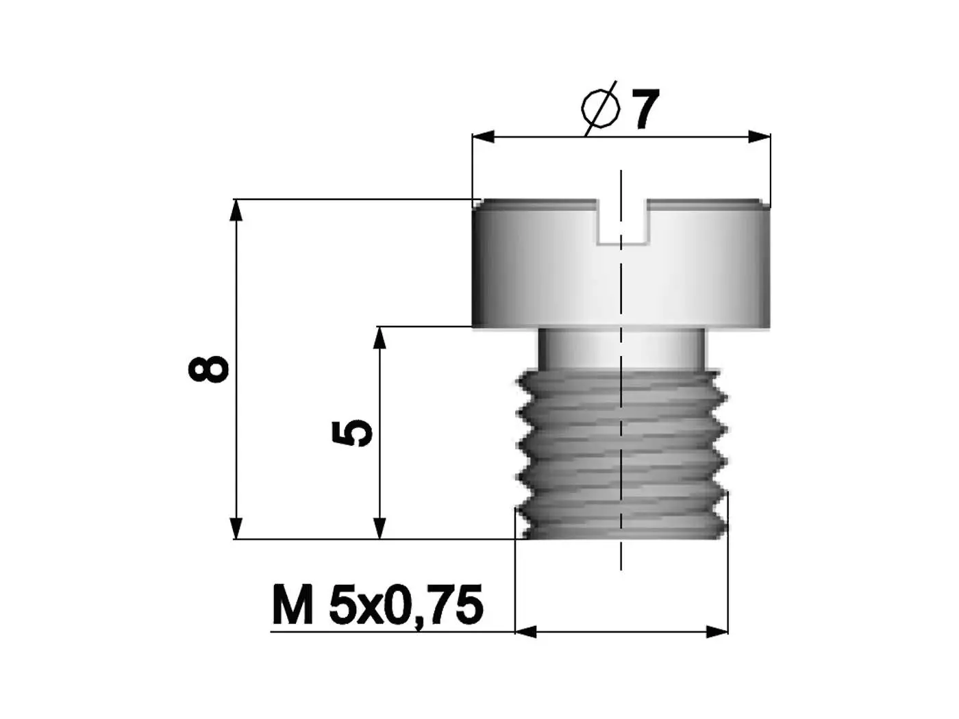 Carburetor Main Jet Polini 5mm For Dellorto Carburetor - 60