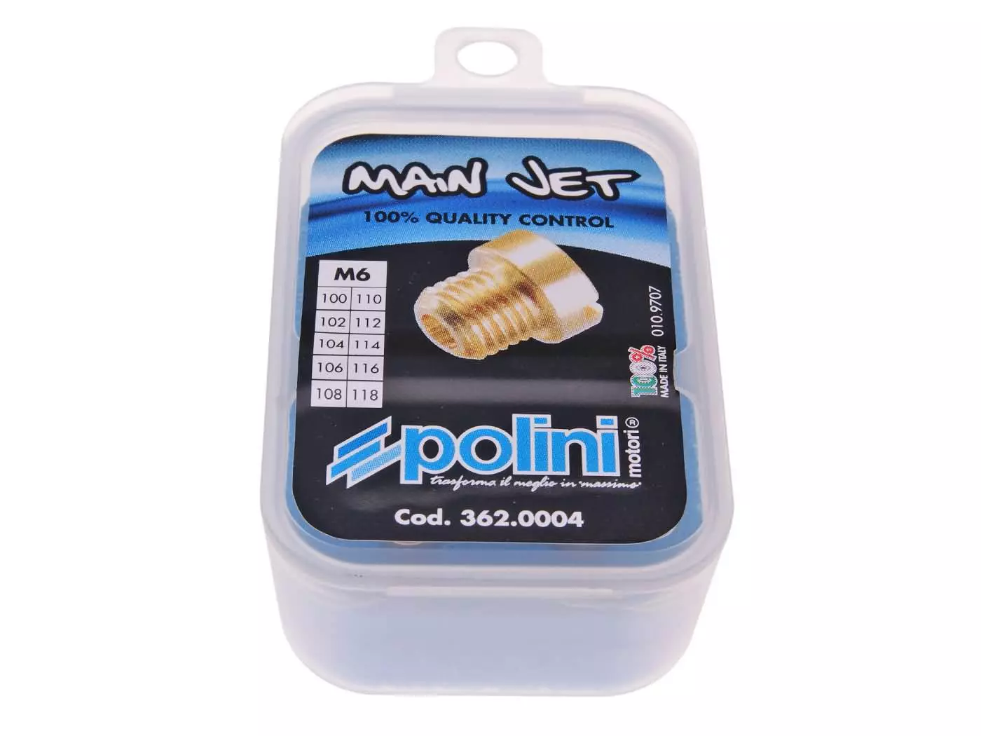 Main Jet Set Polini For Dellorto Carburetor 6mm Size 100-118