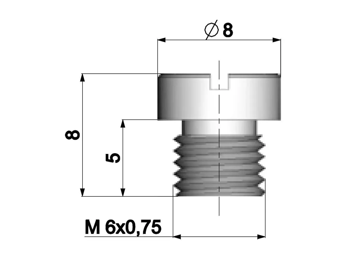 Buy now: Carburetor Main Jet Polini 6mm For Dellorto Carburetor - 196 Carburetor Main Jet Polini 6mm For Dellorto Carburetor - 196