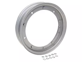 Rim 10 Inch 2.10x10 Silver For Vespa PV, ET3, PK, S, XL, XL2, 125, GT, Sprint, PE, Lusso, T5, LML Star, Deluxe And More