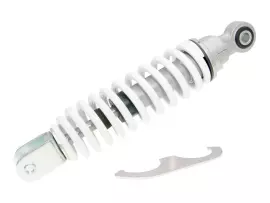 Rear Shock Absorber Carbone Sport 245mm Silver / White For Italjet Pista, MBK Booster Spirit, Malaguti F10, Yamaha BWs