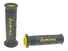 Handlebar Grip Set Domino A250 On-road Black / Yellow Open End Grips