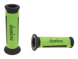 Handlebar Grip Set Domino A350 On-road Green / Black Open End Grips