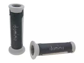 Handlebar Grip Set Domino A350 On-road Anthracite Grey / Grey Open End Grips