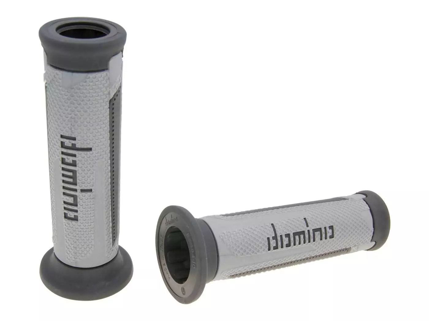Handlebar Grip Set Domino A350 On-road Silver-grey / Anthracite Open End Grips