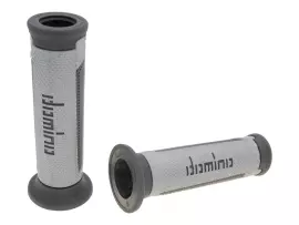 Handlebar Grip Set Domino A350 On-road Silver-grey / Anthracite Open End Grips