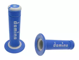 Handlebar Grip Set Domino A190 Off-road Blue / Grey