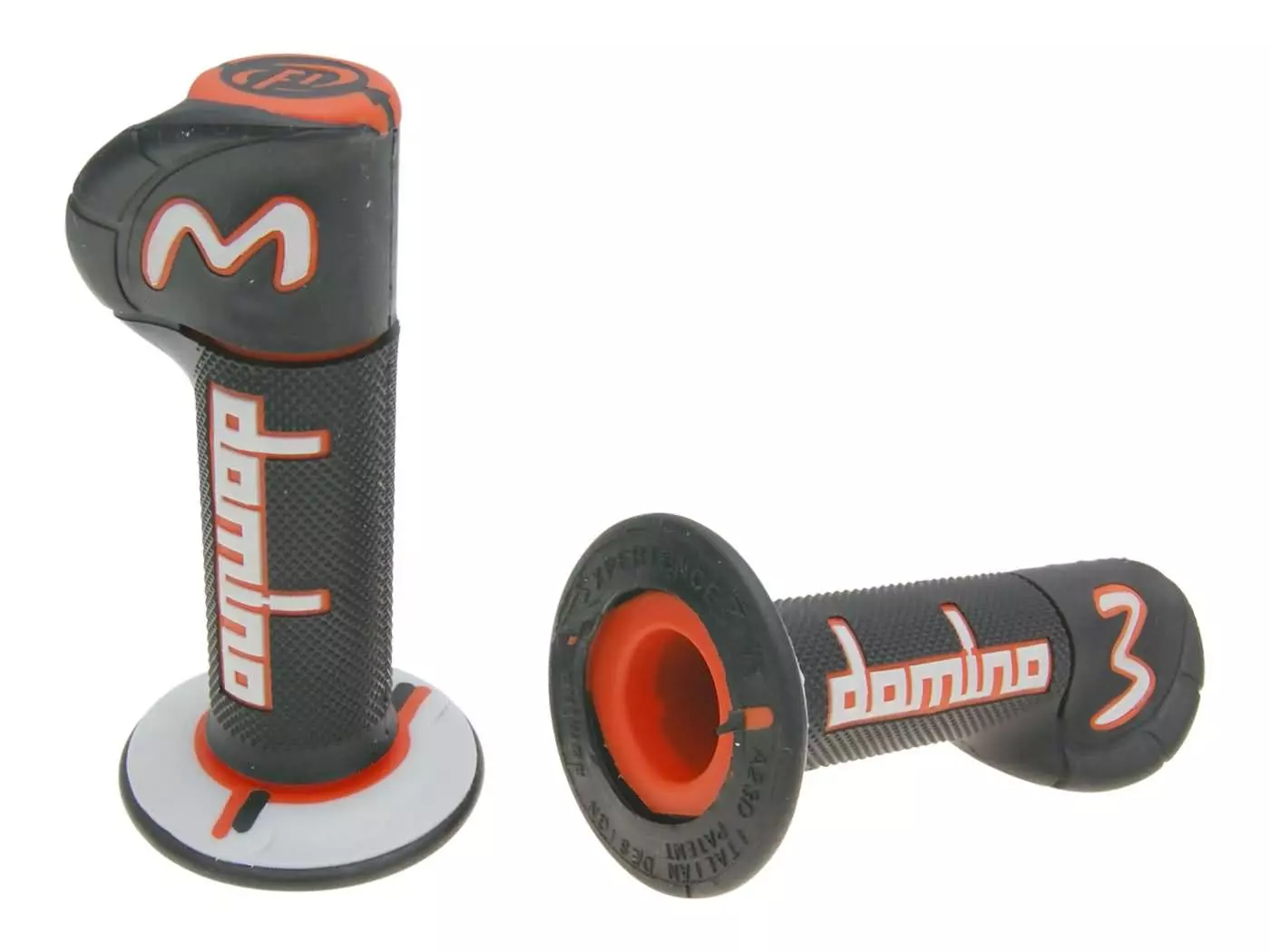 Handlebar Grip Set Domino A230 Off-road Black / Orange / Grey