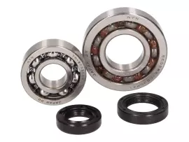 Crankshaft Bearing Set For Aprilia Scarabeo, Piaggio Liberty, Zip, Vespa ET4 50 4T (1st Series, 25mm Bearing Seat)